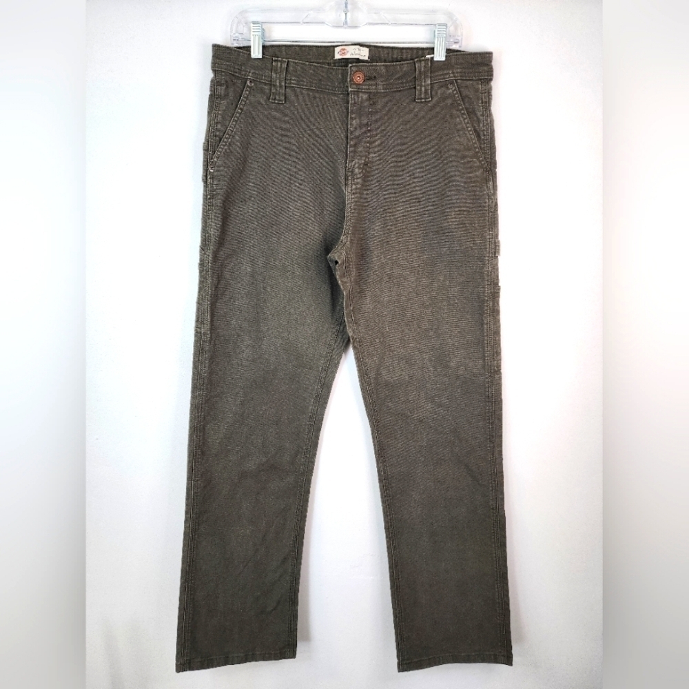 Dickies Olive Green Relaxed Fit Straight Leg Utility Pants Size 10